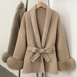 Double-Sided Wool & Fox Fur Jacket