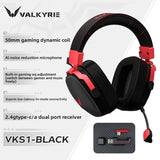 VALKYRIE VK S1 Gaming Headset Wireless Triple-Mode Detachable Microphone 15ms Ultra-Low Latency Esports Chip Gamer Headphones