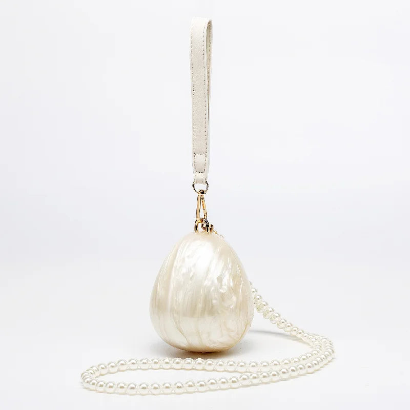 New Handbag Shoulder Crossbody Bag Special Shape Fashion Acrylic Shell Clutch Evening Bags Wedding Party Women Bead Luxury Brand