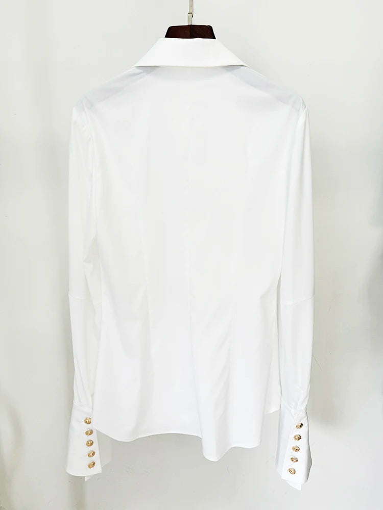 Rose Metal Button Halter Mini Skirt | Elegant High Street
