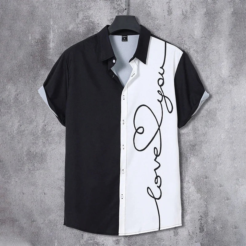 Men’s Summer 3D Graffiti Blossom Shirt