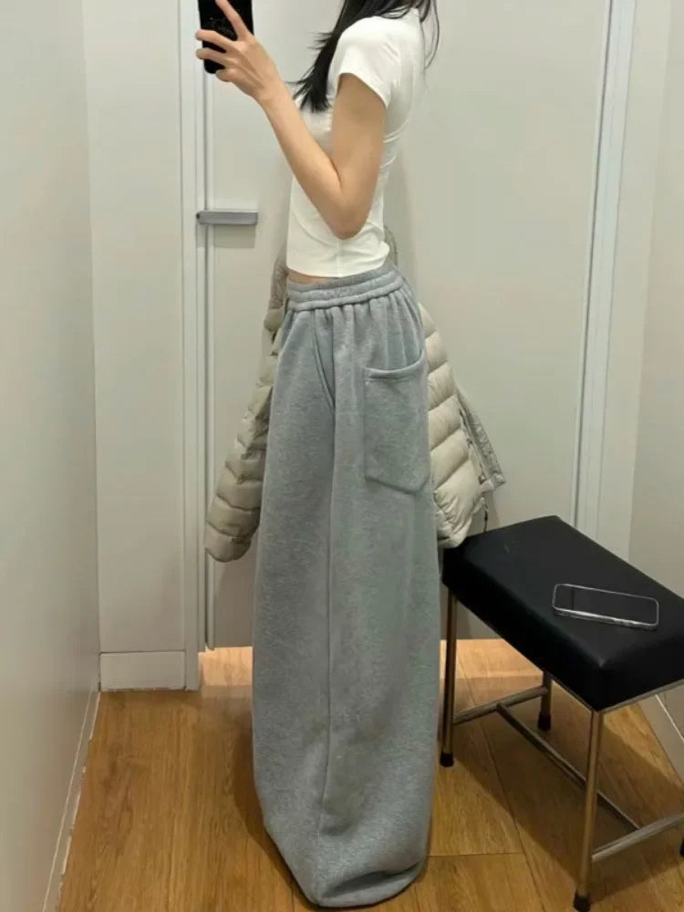 Women's High-Waist Wide-Leg Sweatpants