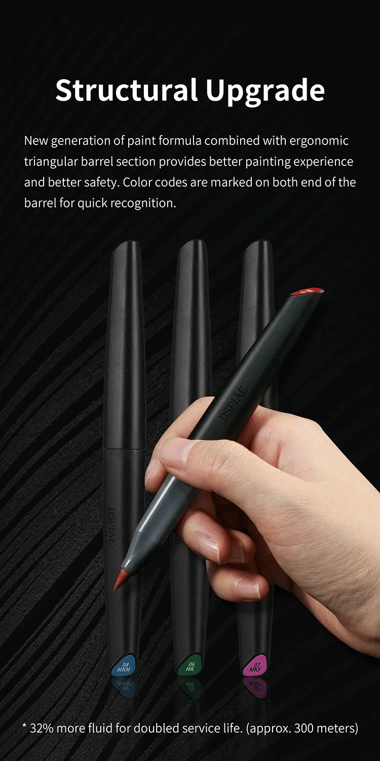 DSPIAE Artist Brush Pen Set | Water-Based Markers