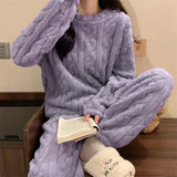 Women's Coral Velvet Winter Pajama Set