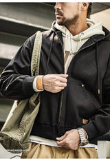 Maden J130 Heavyweight Canvas Hooded Jacket for Men