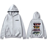 Rock Band Gorillaz Demon Days Eyes Graphic Zipper Hoodie Men Hip Hop Fashion Oversized Zip Up Jacket Unisex Zip Up Sweatshirt