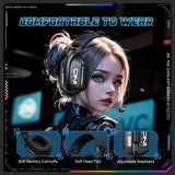 ONIKUMA Wireless Gaming Headset 2.4G/Wired/Bluetooth 3 Modes Bendable HD Mic Soft Ear Pads Immersive Sound for PC/PS4/5 GT808