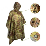 Waterproof Camo Rain Poncho – Unisex Outdoor Gear