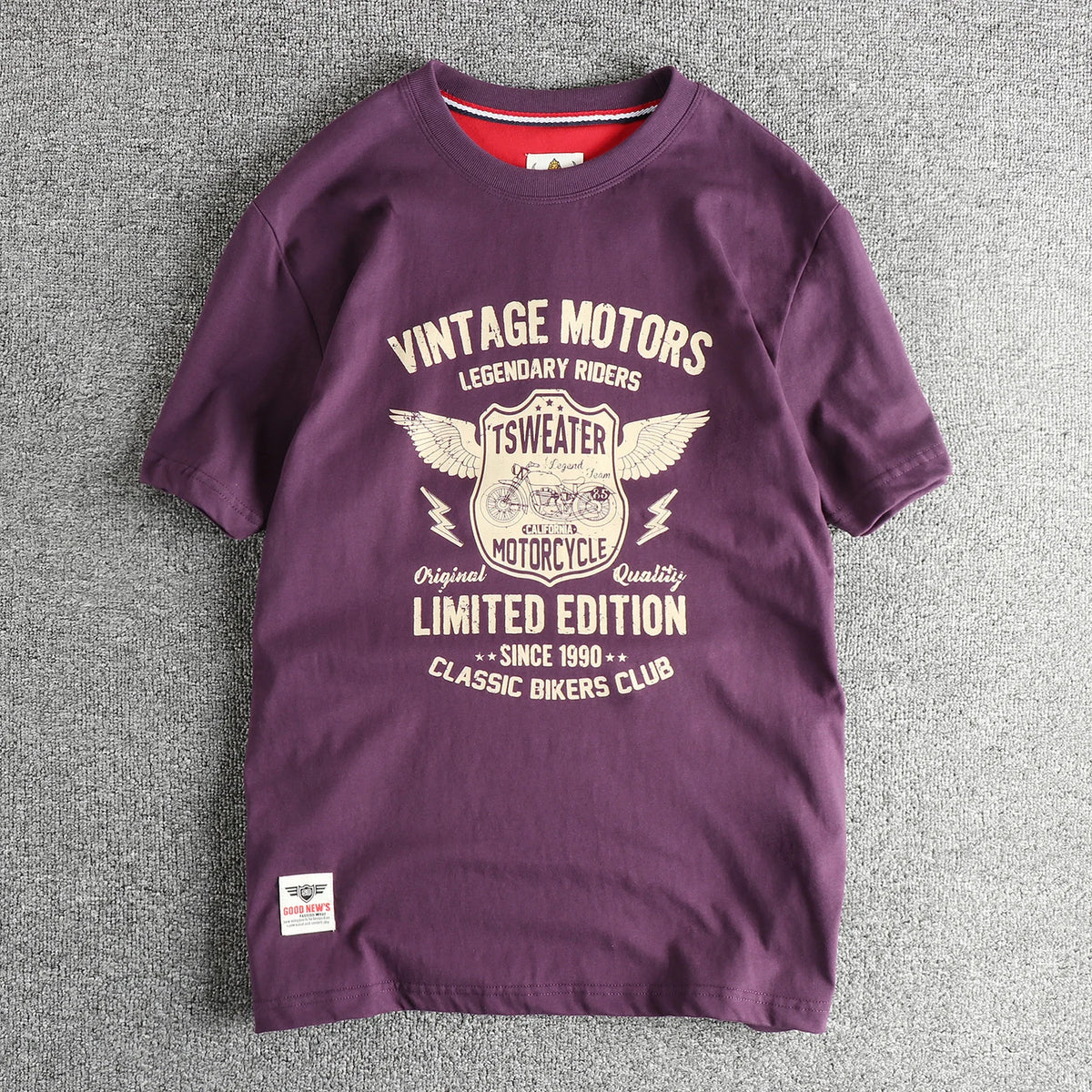 Men's Vintage Motorcycle Cotton T-Shirt