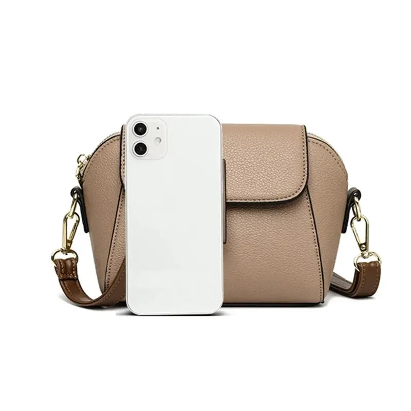 Women Solid Color PU Flap Crossbody Shoulder Bag Casual Daily Wear Versatile Fashion Handbag For Outdoor