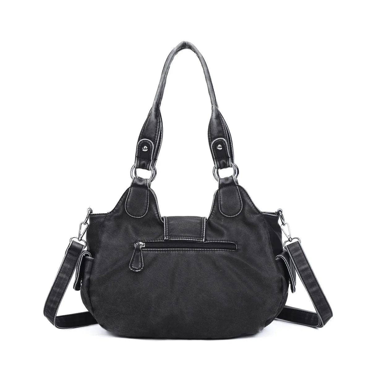 Women Handbag Stitching Leopard Top-handle Shoulder Bag PU Dumpling Pack Multi-pockets Shoulder Bags Phone Money Pack