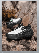Outdoor Hiking Shoes for Men, Lightweight Travel Hiking Shoes, Breathable Mesh Sneakers, Casual Walking Shoes, Rotating Buckle Design, Non-Slip and Wear-Resistant Trail Shoes, Suitable for Mountaineering and Camping, 2026 New