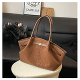 2025 Leopard Print Suede Women Tote Bag with Inner Pocket Underarm Bag Large Capacity Satchel Bag for Work Travel Purses Handbag
