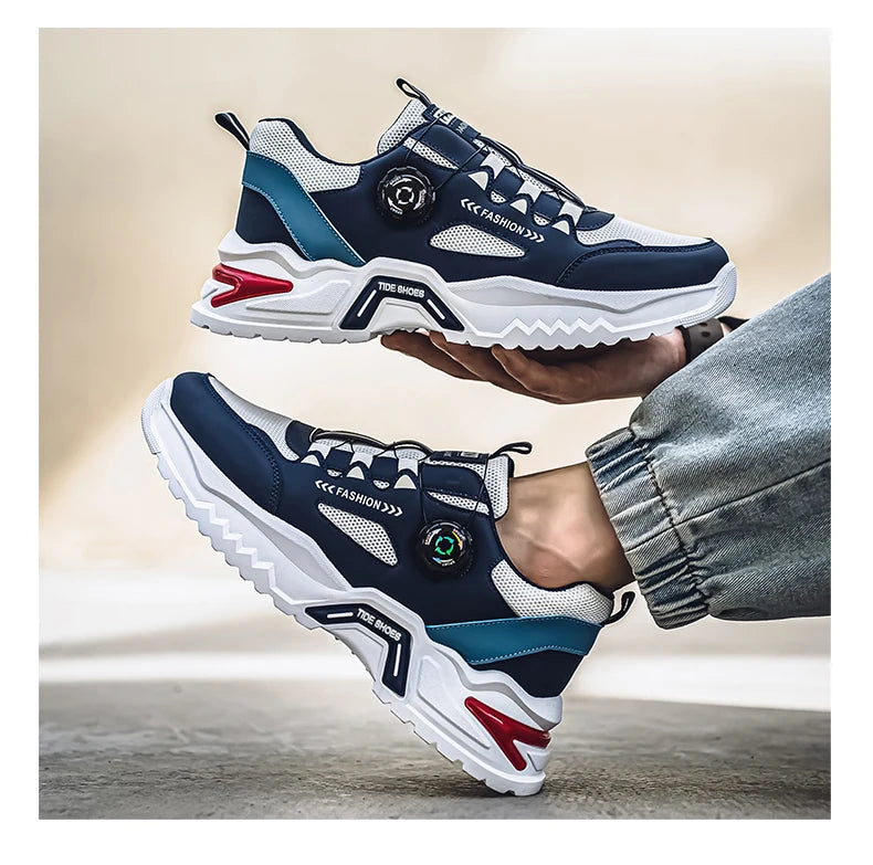 Men's Rotating Buckle Casual Sports Sneakers