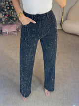 Women's High-Waist Stretch Straight Jeans | Distressed Denim