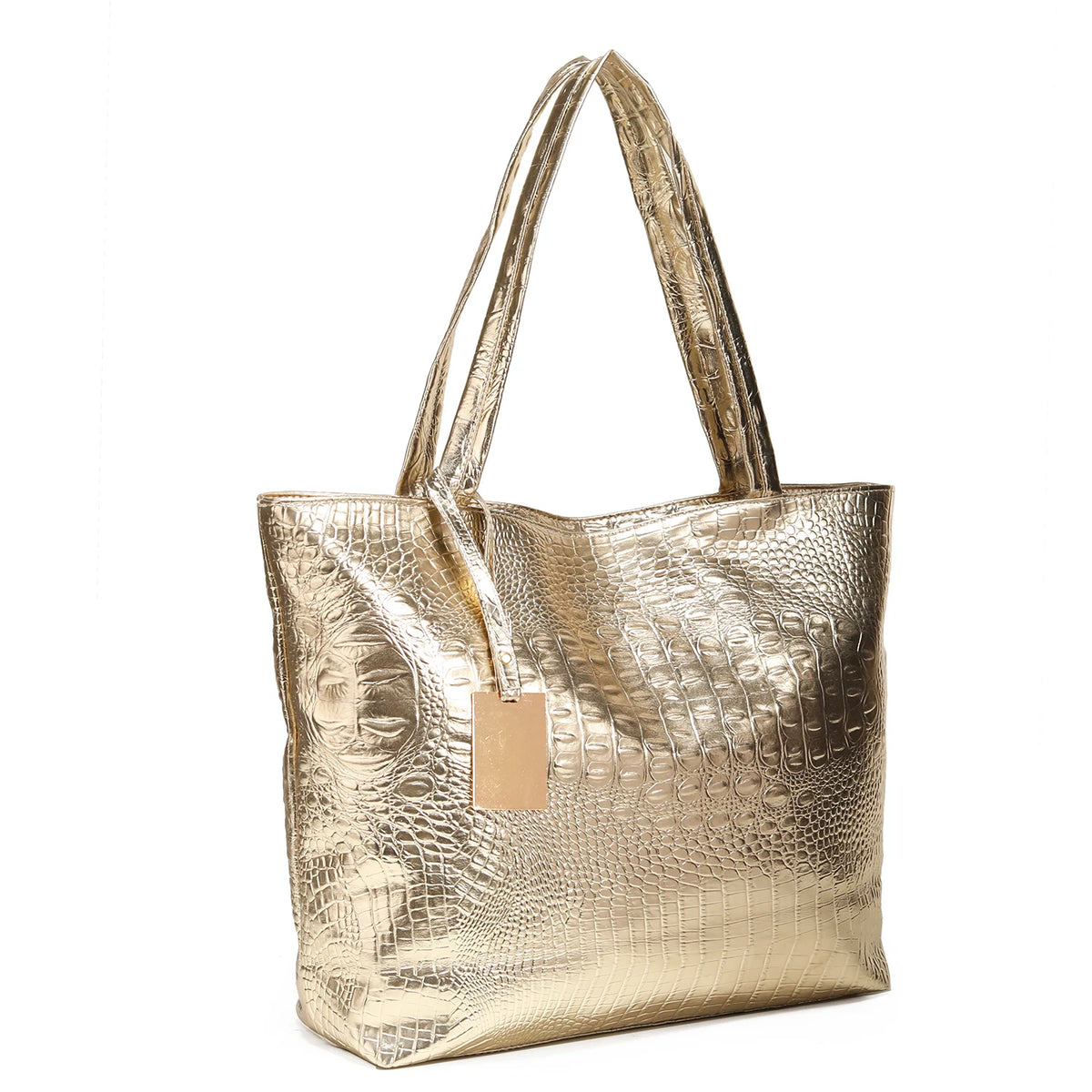 Women's Croc-Effect PU Leather Tote Bag
