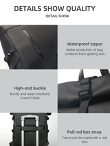 Heroic Knight Men's Backpack Waterproof Roll Top Backpack Women Travel Expandable USB Charging Large Capacity Laptop Bag Mochila