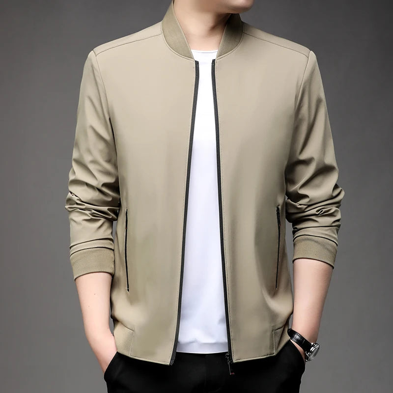 Men’s Classic Baseball Collar Casual Jacket