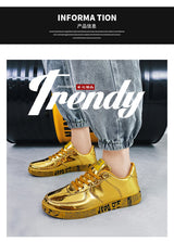 Men's Glitter Lace-Up Streetwear Sneakers