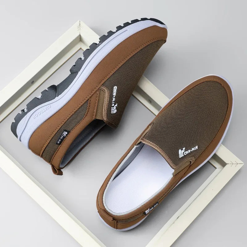 LEDP Men's Canvas Slip-On Loafers — Breathable, Non-Slip, Lightweight