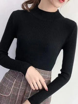 Women's Mock Neck Knit Sweater