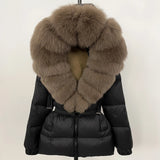 Real Fox Fur Hooded Duck Down Puffer