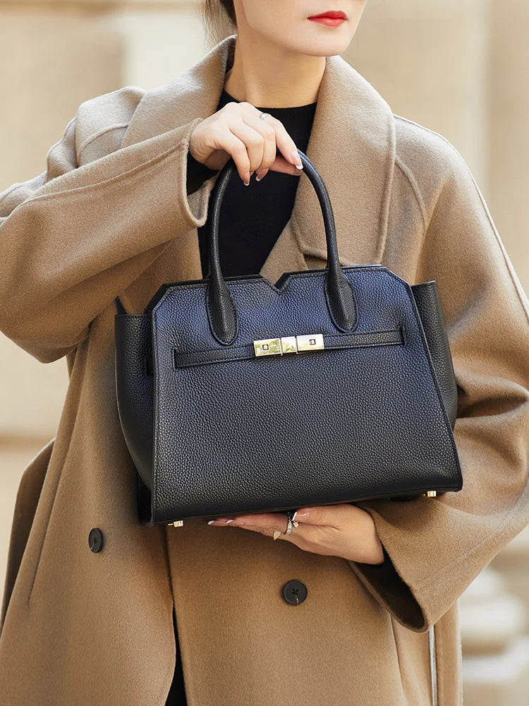 Hot Seller ZOOLER Quality Handmade 100%  Genuine Leather Women Handbag Luxurious Tote Shoulder Bags Female Business Use#YC368