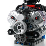 MOULD KING 10171 Technical Motorized LSX454 V8 Engine Building Block Toys Educational Car Bricks Children MOC Toys Gift For Kids