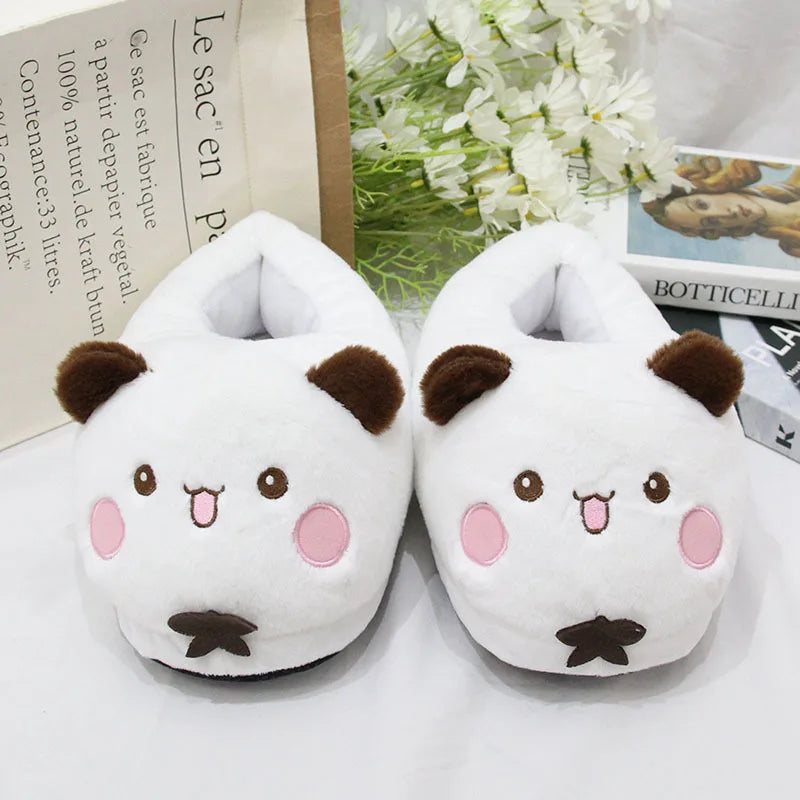 Panda Bubu & Yier Plush Slippers - Unisex Indoor Cotton Shoes