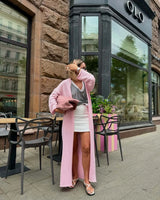 Hirsionsan Soft Loose Sets Women Two Pieces Long Sleeve Cardigan & Vest Dresses Elegant Female Hollow Outfits Cotton Tracksuit