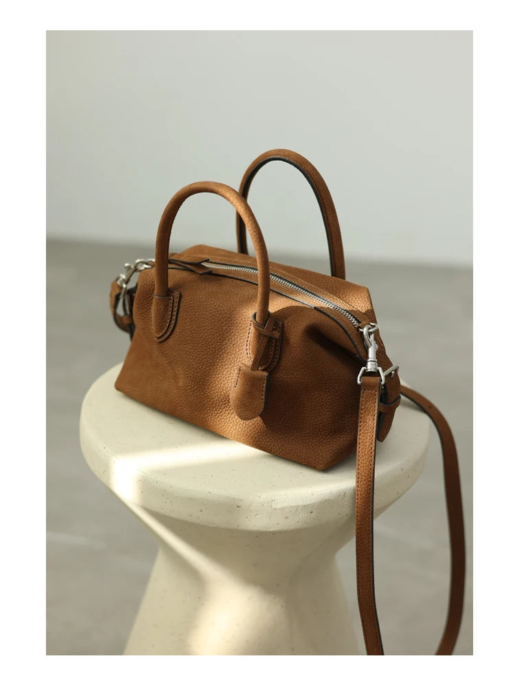 Women Genuine Leather Luxury Crossbody Bags With Adjustable And Detachable Shoudler Strap Elegant Soft Handbag