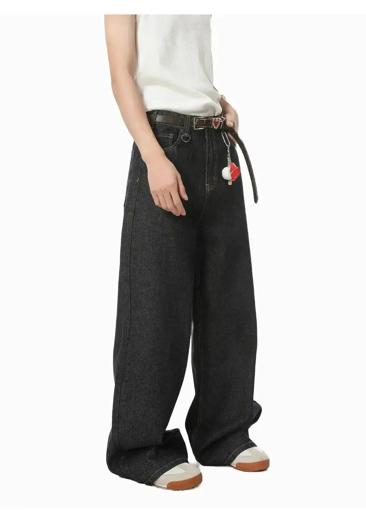 IEFB Men's Straight Denim Pants New Cleanfit Solid Color Korean Version Wide Leg Versatile Casual Jeans Trend New Autumn  9C1519