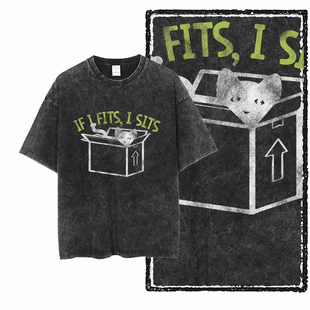 DB Cat Acid-Washed Graphic Tee