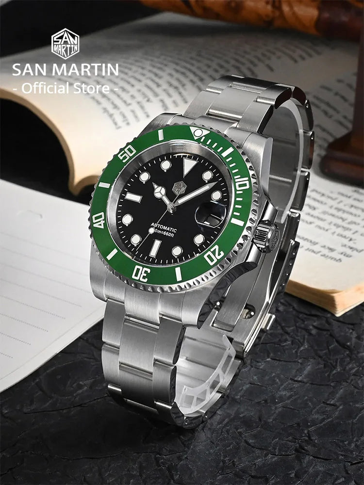 San Martin New 40mm Water Ghost Diver Watch Men Luxury ST 2130 Automatic Mechanical Watch Sapphire Waterproof 200m SN0017