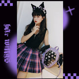 Gothic Punk Coffin Shape Ita Bag Women Clear Backpacks Dark Lolita Handbag and Shoulder Bag Girls Cosplay Designer 2 Insert