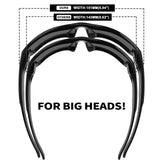 MAXJULI Polarized Sunglasses Wrap Around Sports Sunglasses for Big Wide Heads Men Women UV400 Sun Glasses 8232