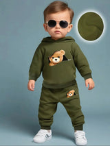 Newborn Bear Print Fleece Set