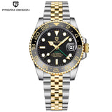 PAGANI DESIGN 2025 40MM GMT Mechanical Wristwatch Sapphire Ceramic Bezel  Automatic Watch Stainless Steel 100M Waterproof Watch