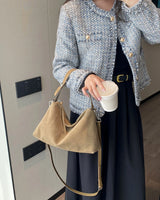 Luxury Suede Boston Tote