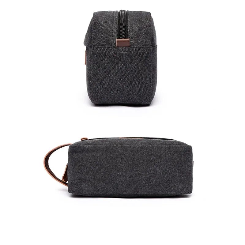 Men's Canvas Travel Wash Toiletry Bag Women Cosmetic Makeup Beauty Necessaries Bag Waterproof Dopp Kit Shaving Organizer Handbag