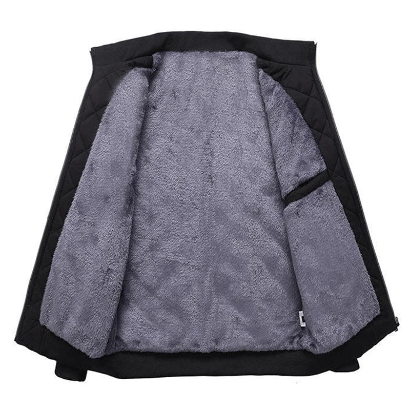 DIMUSI Men's Thermal Fleece Windbreaker Jacket