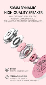 ONIKUMA X10 Gaming Headphones with Detachable Cute Cat Ear RBG Lighting Gaming Headset Gamer Earphone with HD Mic for PC Gaming