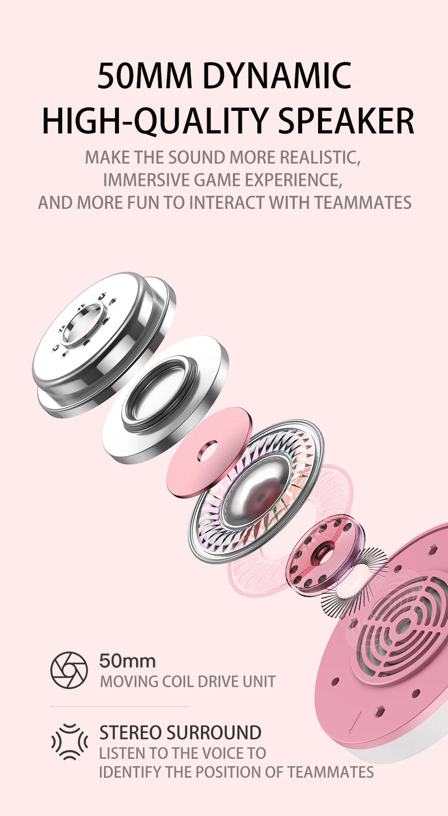 ONIKUMA X10 Gaming Headphones with Detachable Cute Cat Ear RBG Lighting Gaming Headset Gamer Earphone with HD Mic for PC Gaming
