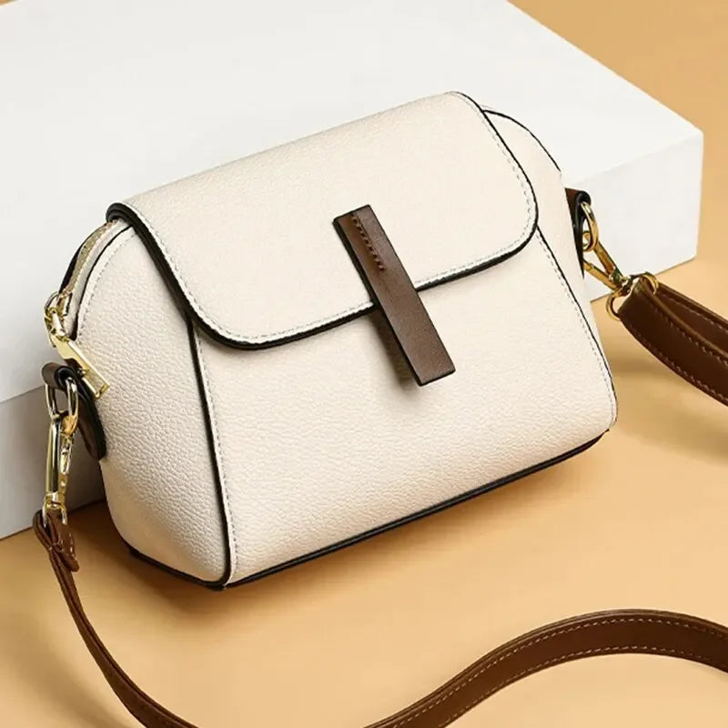 Women Solid Color PU Flap Crossbody Shoulder Bag Casual Daily Wear Versatile Fashion Handbag For Outdoor
