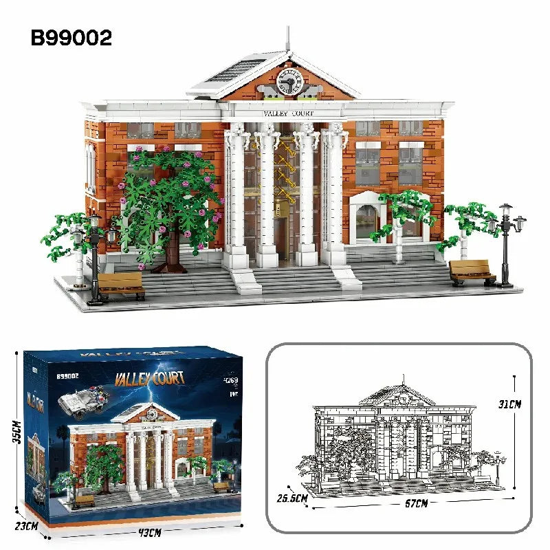 Movie Valley Court Modular Buildings Blocks City View Future Courthouse Mall Architecture Model Kit Boys Toy Adults Gift 4269PCS