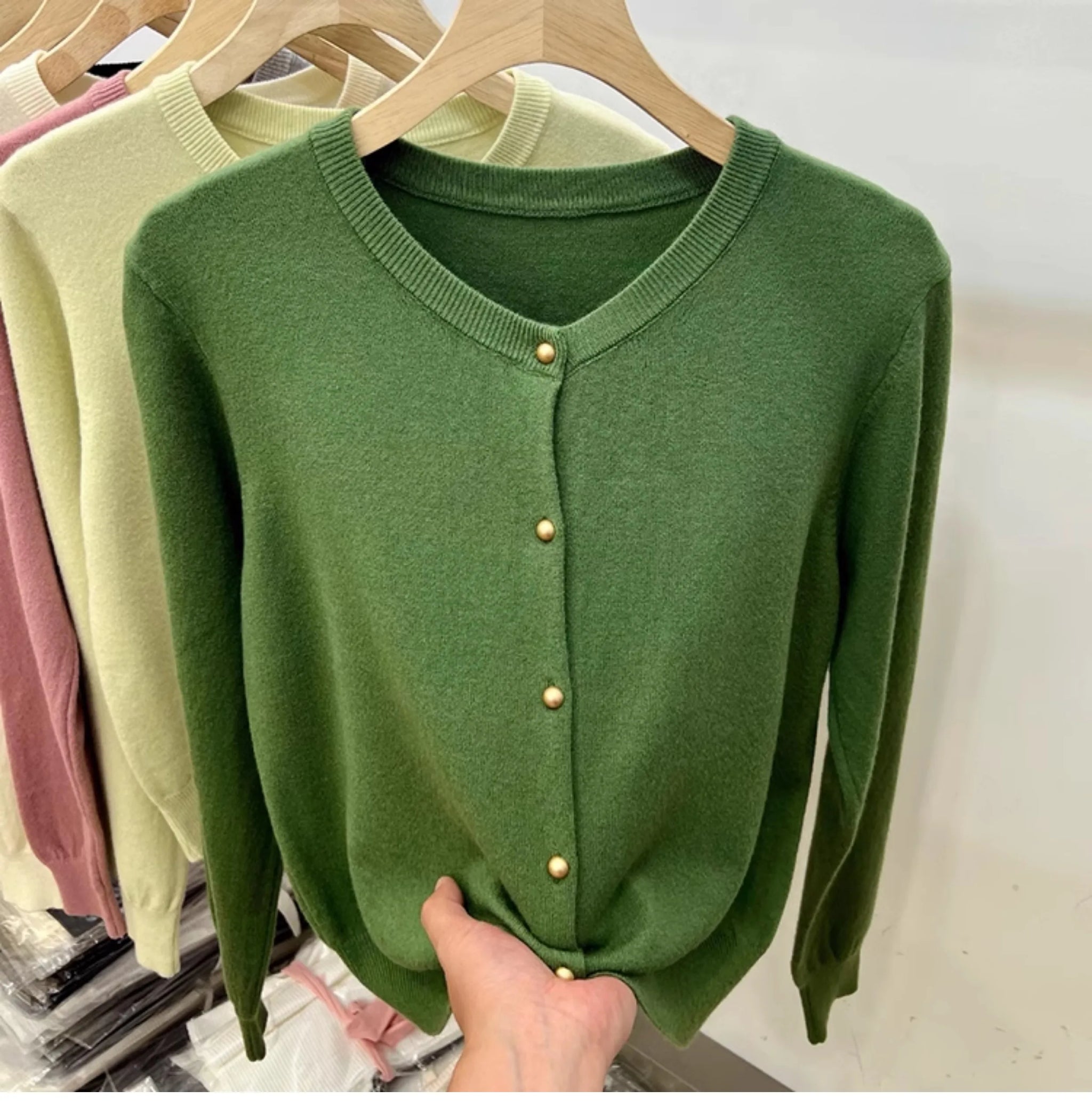 Classic O-Neck Knit Cardigan