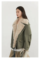 CHIC VEN Fashion Women Coats Loose Casual New Retro Motorcycle Cotton Jacket Thick Warm Female Overcoat Autumn Winter 2025