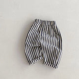 Kids' Striped Casual Denim Trousers
