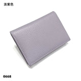 Dropshipping Custom Name Genuine Leather Men Women Business Card Holder Bifold Credit Card Case With ID Window