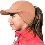 Women's Fleece Ponytail Hat with Ear Warmers & Reflective Cap